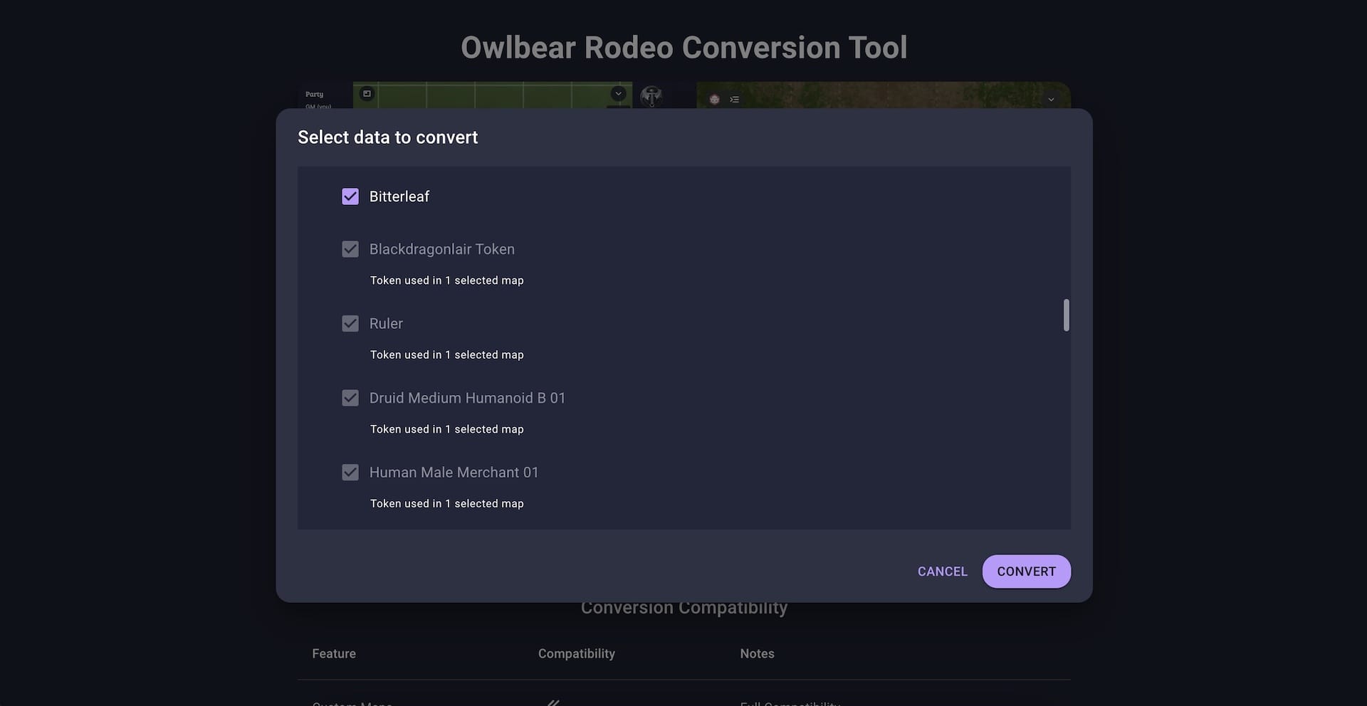 1.0 to 2.0 convert dialog