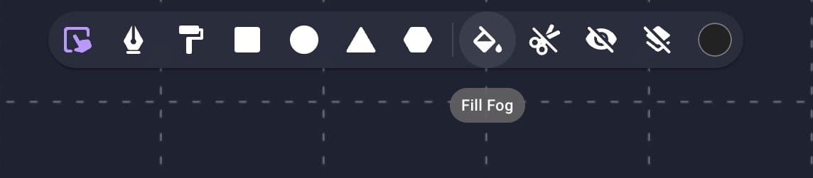 Toolbar fog fill
