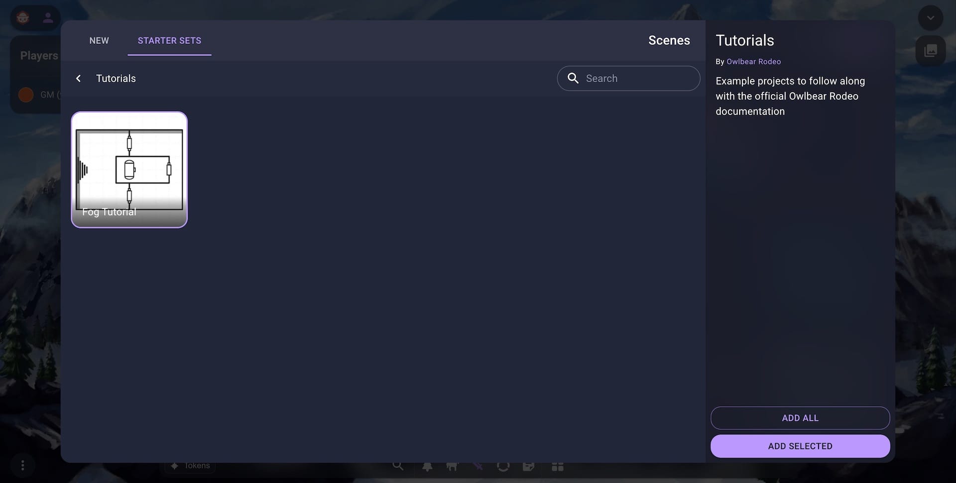 Fog tutorial Starter Set