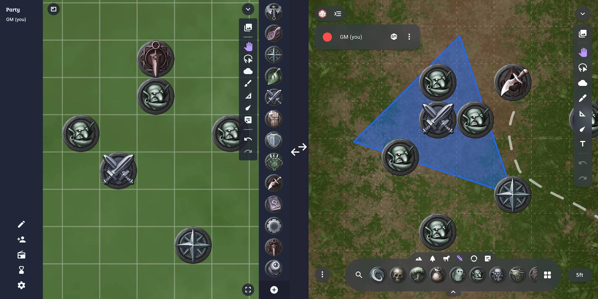 Owlbear Rodeo 1.0 and 2.0 side-by-side