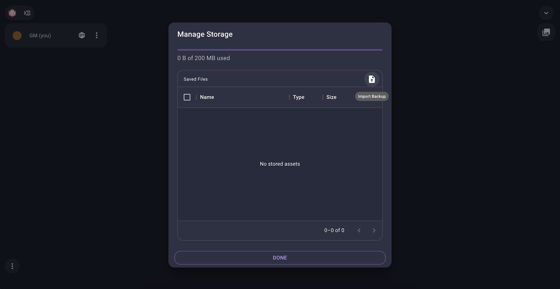 Owlbear Rodeo 2.0 data import