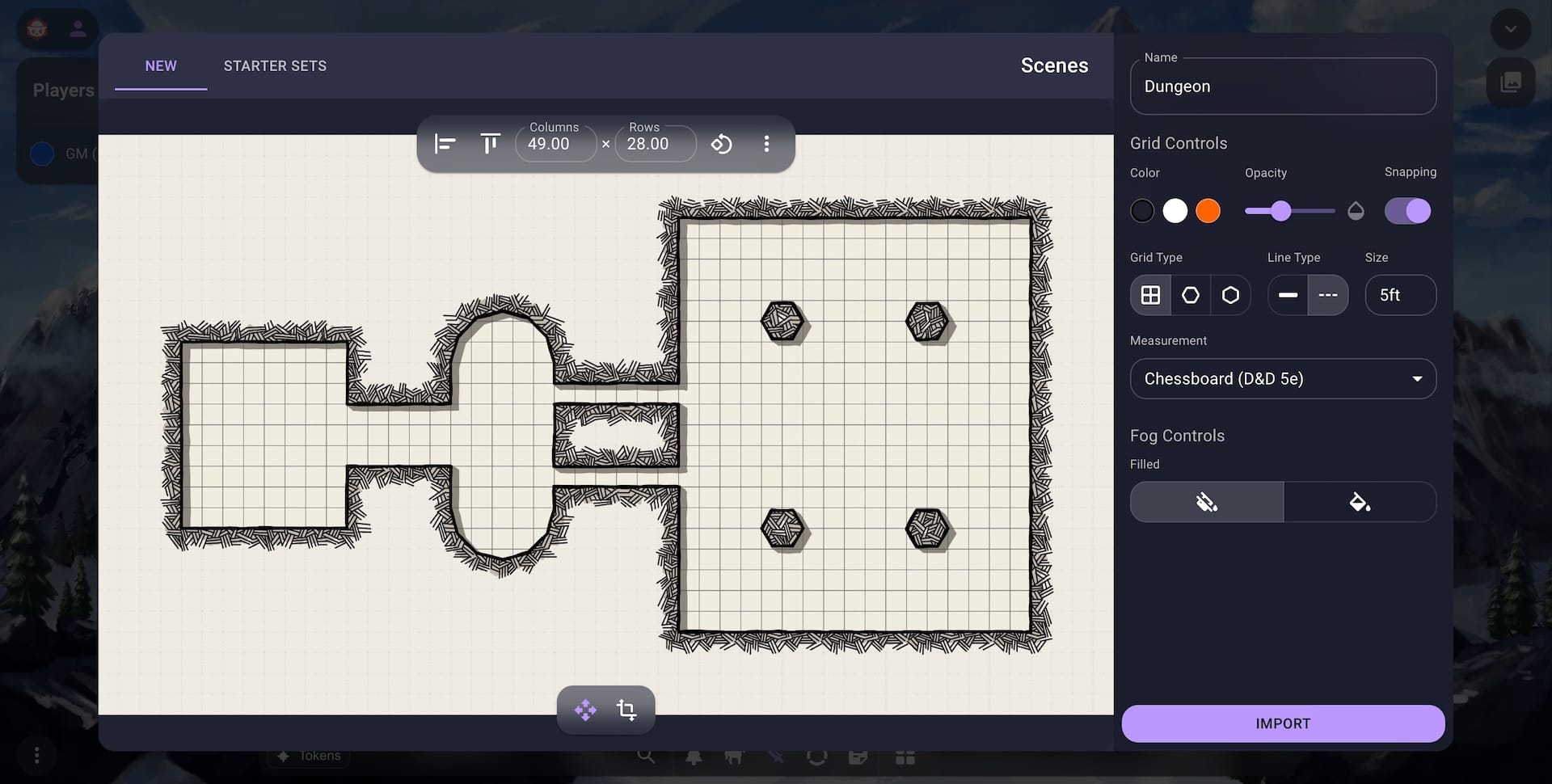 New scene with a map